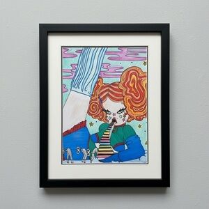 🤡 Surreal Valfré Pop Art Mechanical Girl Print ~ 11x8 (Unframed)